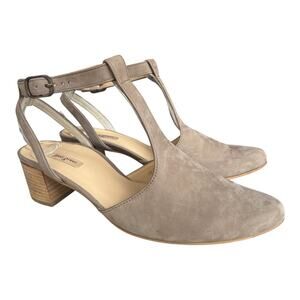 Paul Green Maggie Taupe Mary Jane Heel Leather Women US size 7